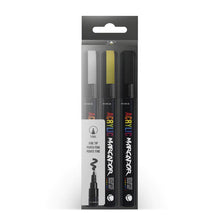 Load image into Gallery viewer, MTN MARCADOR Acrylic 3-Pack Silver/Gold/White