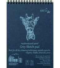 Load image into Gallery viewer, SMLT Art - Authentic Line A4 Grey Sketch Pad 180 GSM 30 Sheets Perforated
