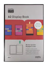 Load image into Gallery viewer, Seawhite of Brighton -  Black Cover Display Book, 20 clear pockets
