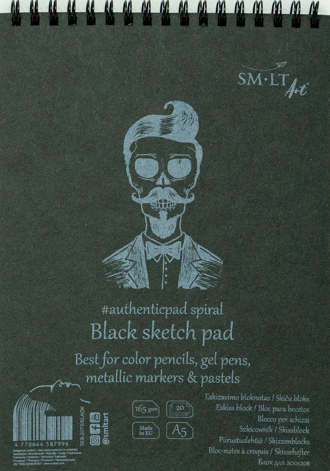 SMLT Black Spiral Pad A5