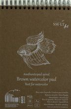 Load image into Gallery viewer, SMLT Art - Authentic 280gsm Brown Watercolour Paper Sketchbooks/pads
