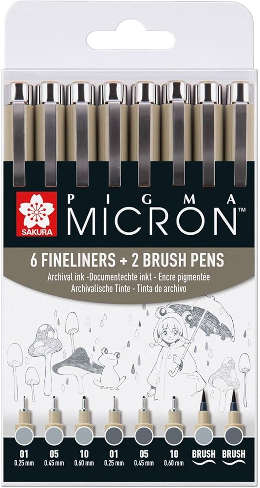Sakura Micron Pigma Pen Cool Gray Set8