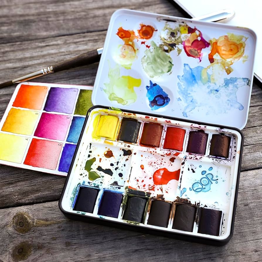 Golden QoR Mini Watercolour Set x 12 Half Pans
