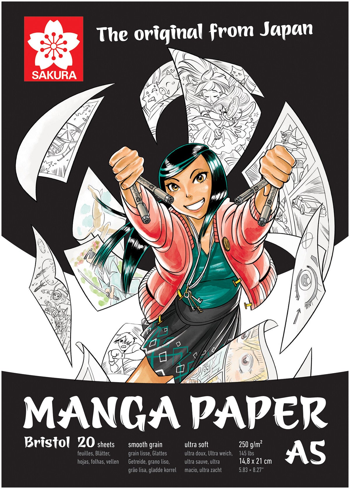Marker Paper Pad : Sakura Manga : 250 gsm : 20 sheets : A4