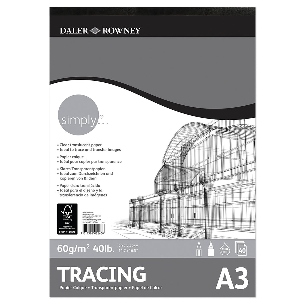 Daler Rowney Simply Tracing Pad A3