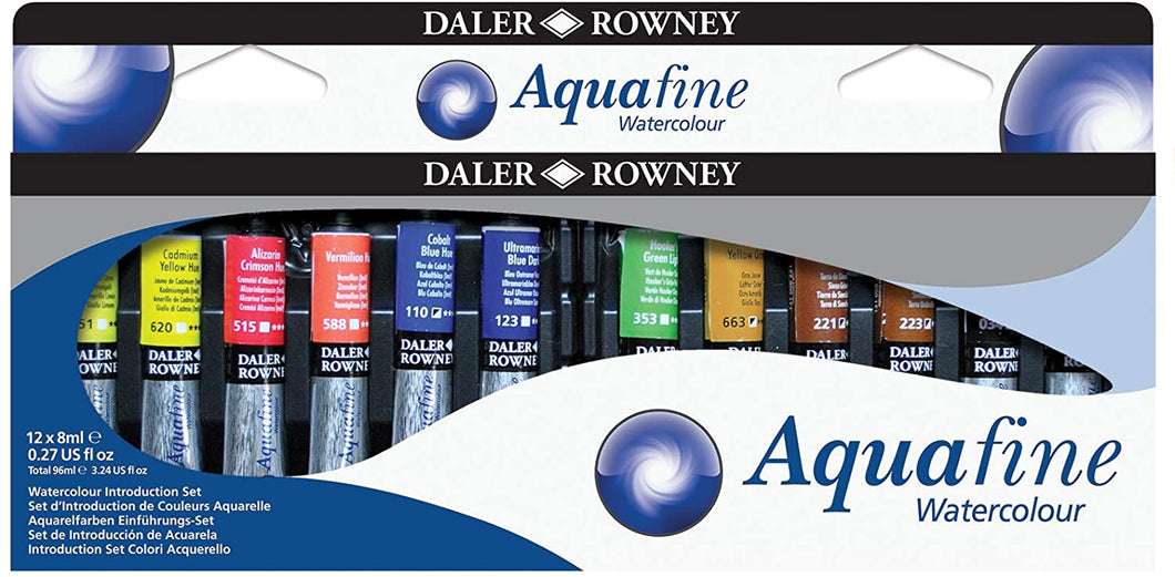 Daler Rowney Aquafine Watercolour Tube Intro Set 12x8ml